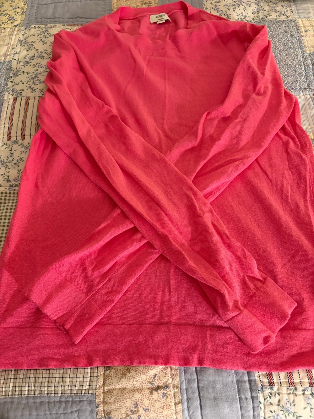 J. Crew Factory Cotton Teddie Sweater, Size Large